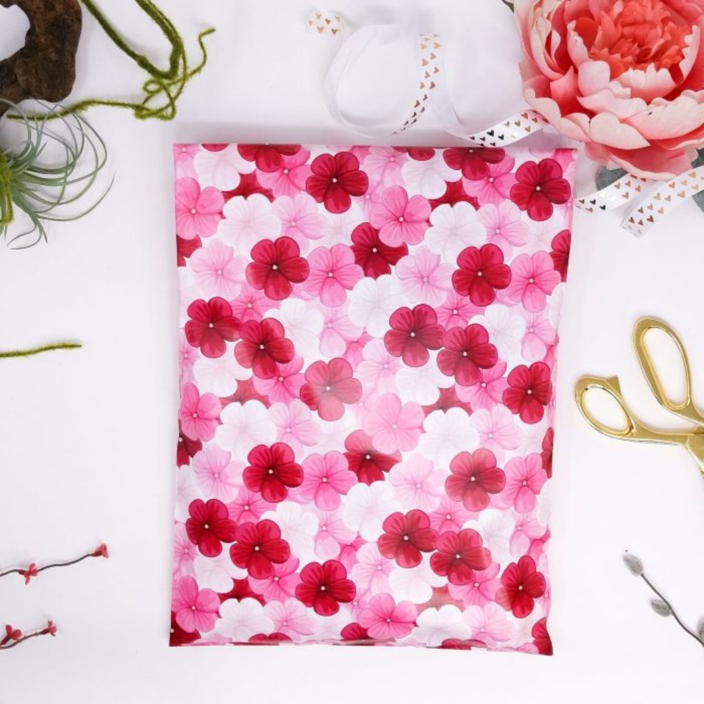30 Hibiscus Designer 10"x13" Poly Mailers